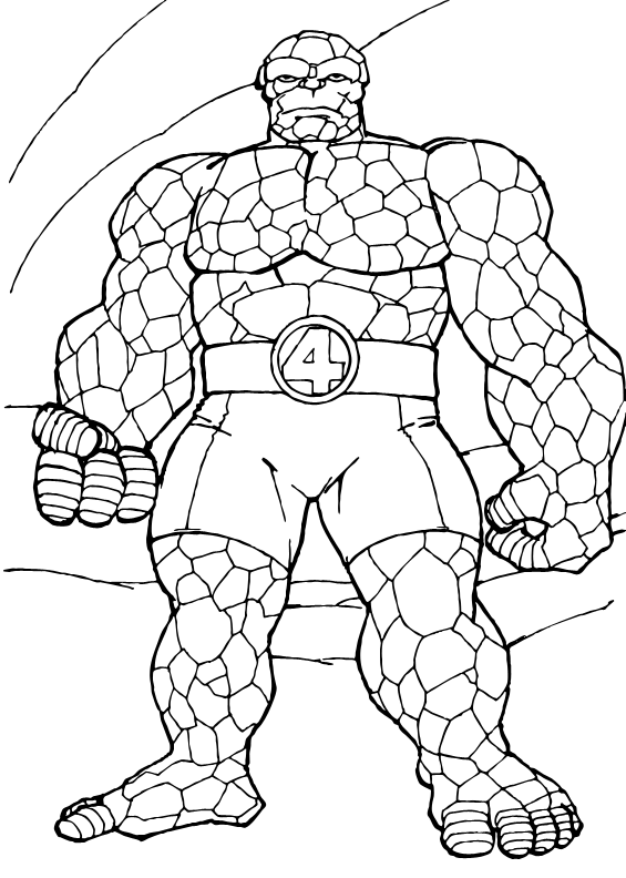 The things rock muscles coloring pages - Hellokids.com