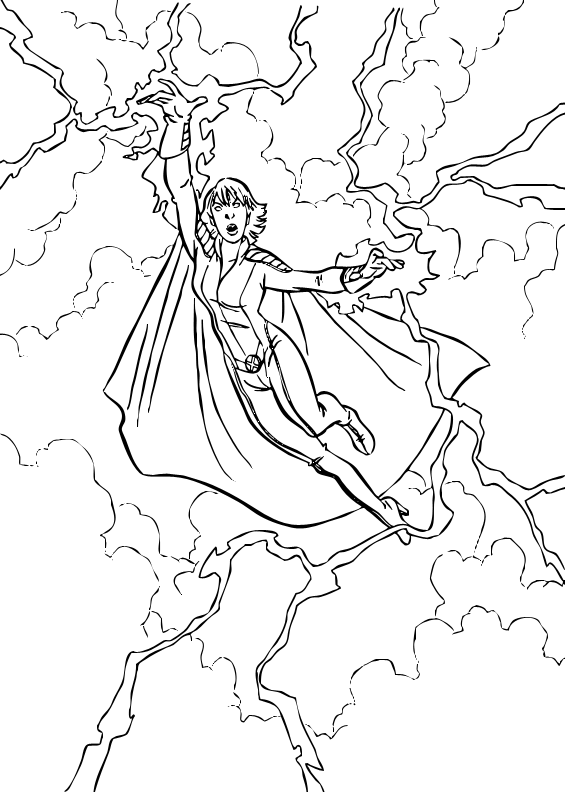 x men coloring pages of storms - photo #9