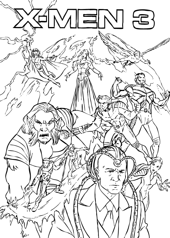 xman coloring pages - photo #16
