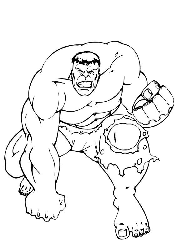Hulk holds on strong coloring pages - Hellokids.com