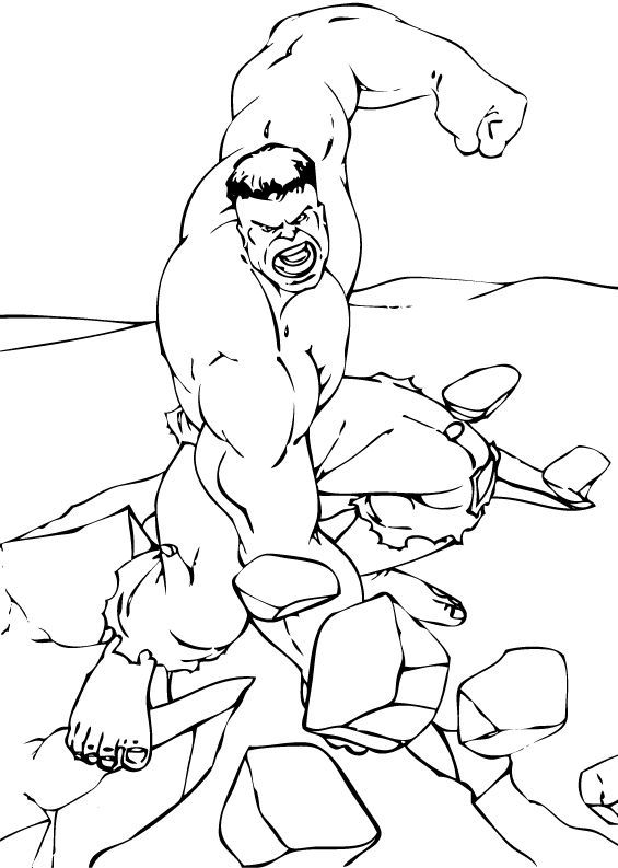 free incredible hulk coloring pages for kids