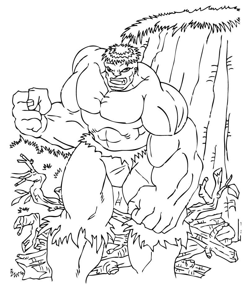 Hulk getting angry coloring pages - Hellokids.com