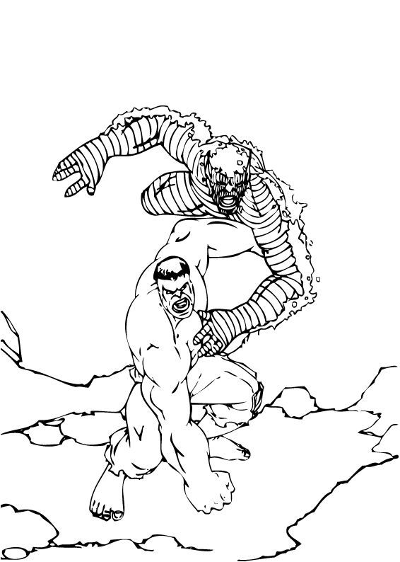 Abomination fighting the hulk coloring pages - Hellokids.com