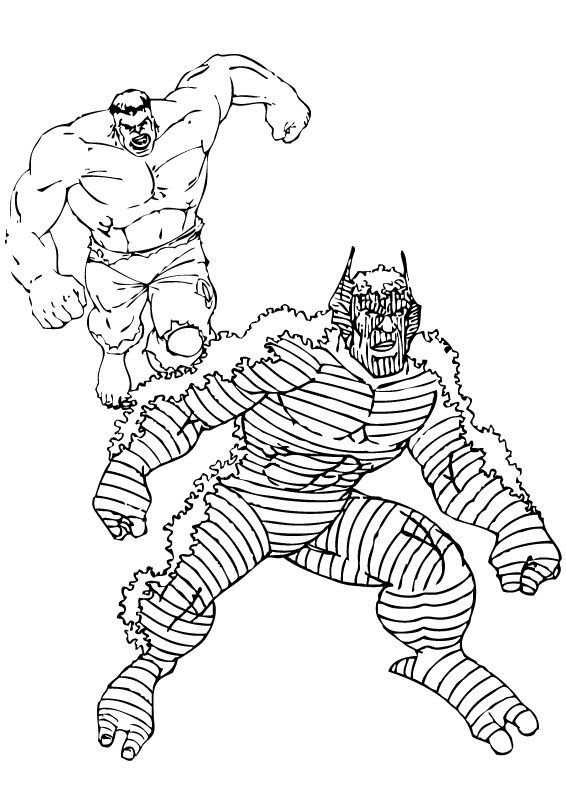 Hulk vs abomination coloring pages - Hellokids.com