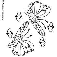 Butterfree - Coloring - Cartoon Characters Coloring Pages - Pokemon coloring pages