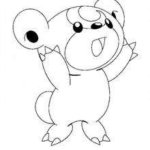 Teddiursa pok�mon - Coloring - Cartoon Characters Coloring Pages - Pokemon coloring pages