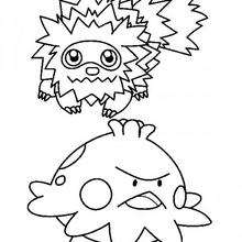Zigzagoon and Shroomish pok�mon - Coloring - Cartoon Characters Coloring Pages - Pokemon coloring pages