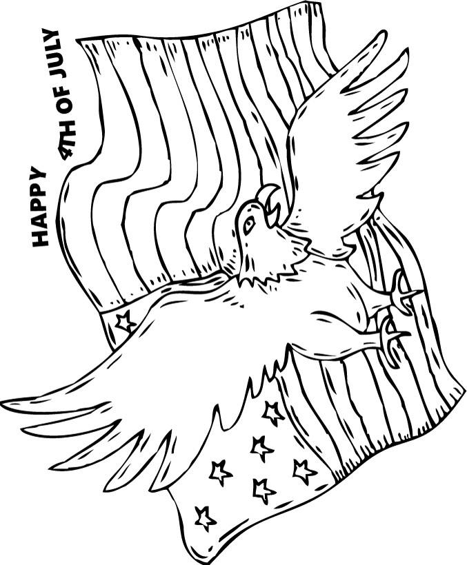 eagle and flag images coloring pages - photo #3