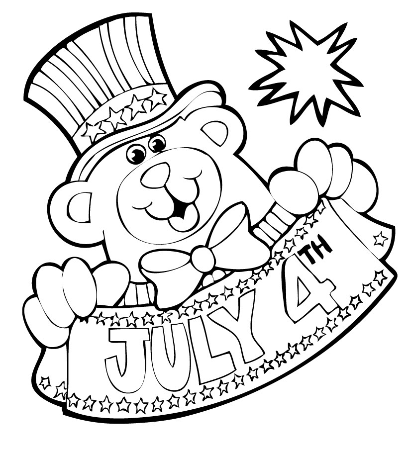 coloring book pages for 4th of july