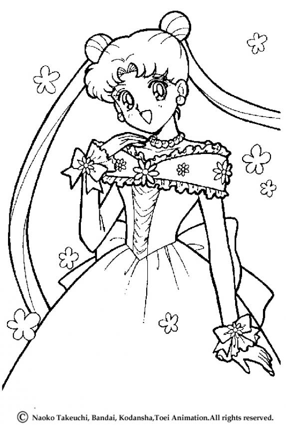 coloring pages for girls hello kitty. Sailor Moon Coloring Pages