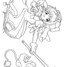 Sakura with Kereberus the card guardian