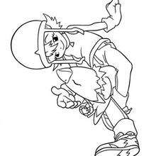Sora and Biyomon coloring sheet - Coloring - MANGA coloring pages - DIGIMON coloring pages