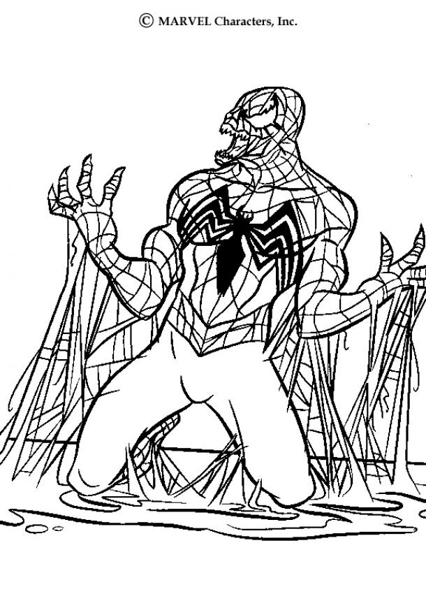 venom spiderman coloring pages