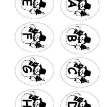 Letters A to H - Coloring - ALPHABET coloring pages - CHRISTMAS letters of alphabet coloring pages