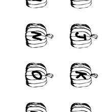 Halloween Letters I to P - Coloring - Alphabet coloring pages - Halloween letters of alphabet coloring pages