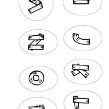 Letters I to P - Coloring - ALPHABET coloring pages - WESTERN letters of alphabet coloring pages