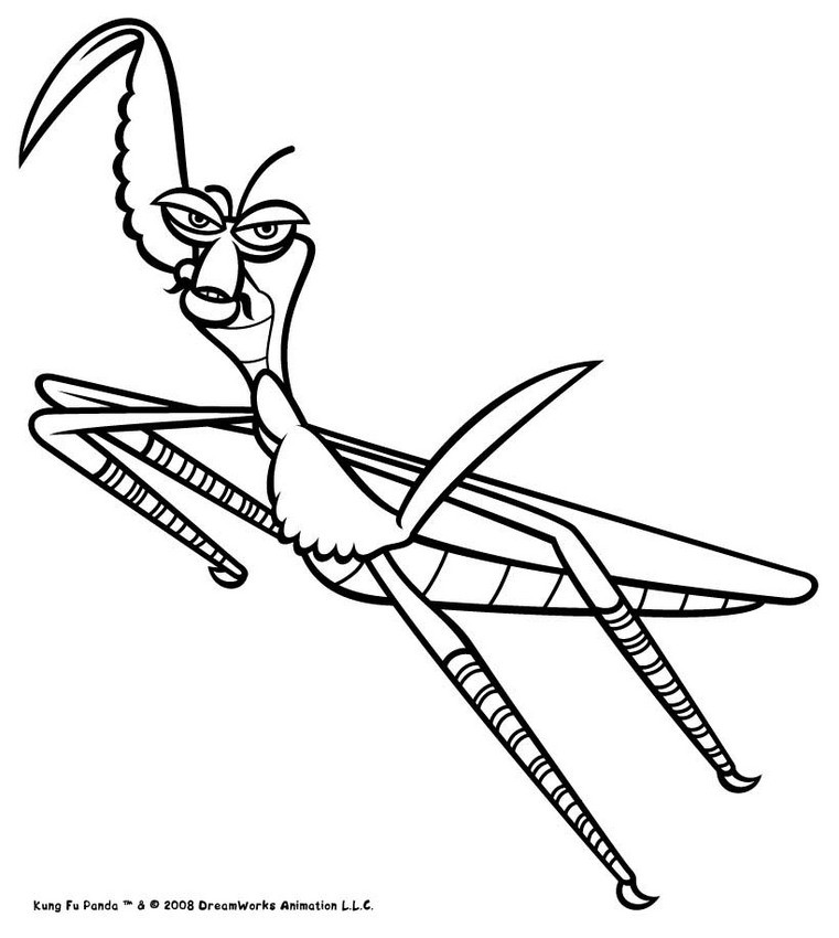 Kung Fu Panda Coloring Pages 36 Online Master Monkey Attacking
