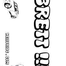 Brett - Coloring - Name coloring pages - Boys' first names coloring pages - Letter B