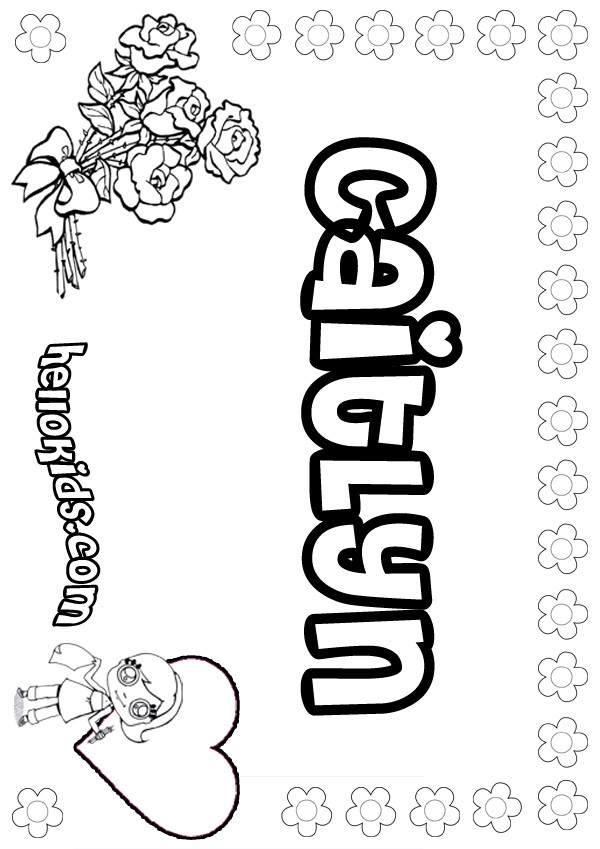 name coloring pages for girls - photo #45