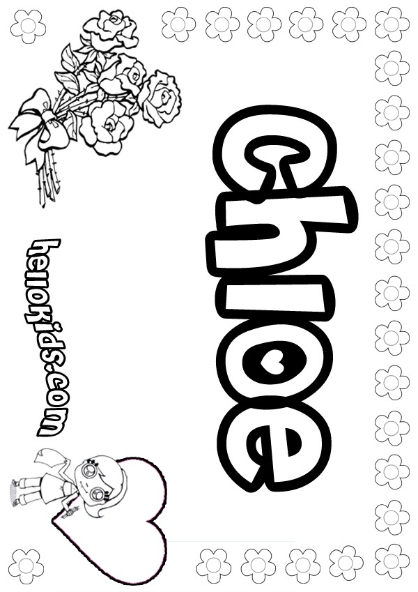 name coloring pages for girls - photo #20