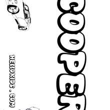 Cooper - Coloring - Name coloring pages - Boys' first names coloring pages - Letter C