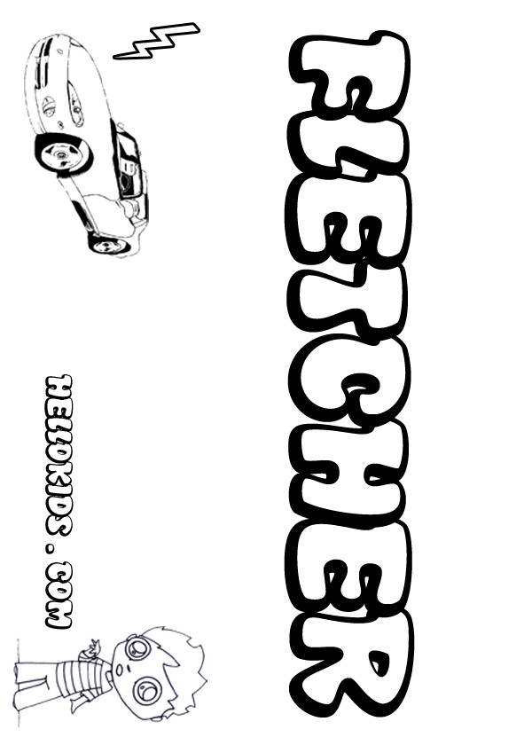 Fletcher coloring pages