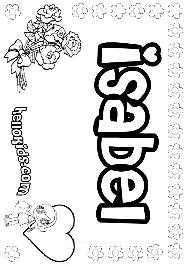 Isabel coloring pages - Hellokids.com