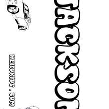 Jackson - Coloring page - NAME coloring pages - BOYS NAME coloring pages - I and J boys names coloring book