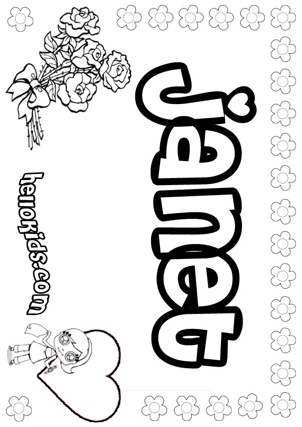 janet coloring pages - photo #1