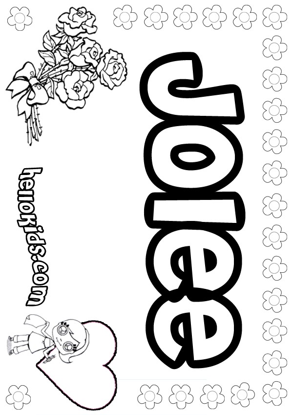 Jolee Coloring Pages Hellokids