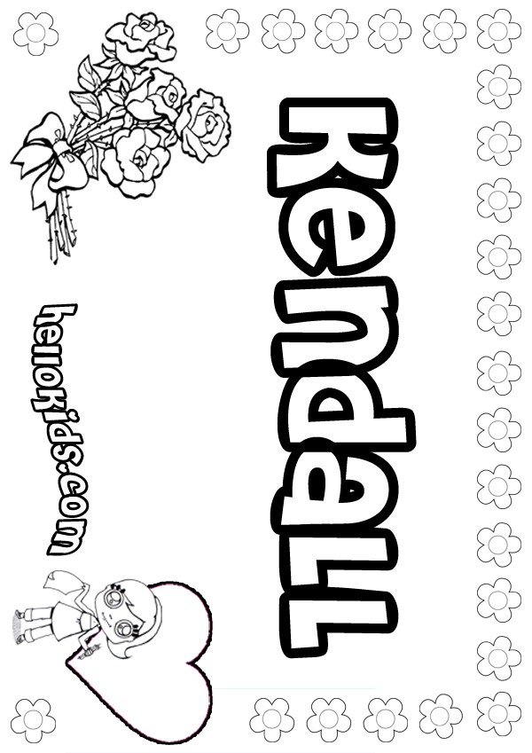 Kendall coloring pages - Hellokids.com