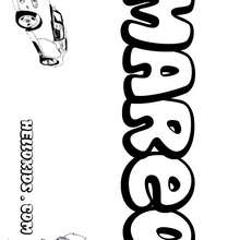 Mareo - Coloring - NAME coloring pages - BOYS coloring pages - Letter M+N