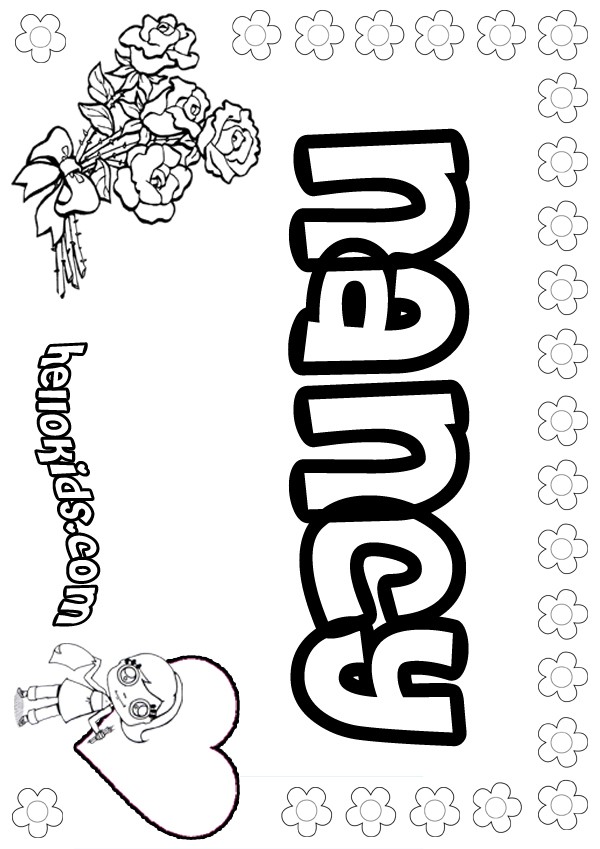 nancy coloring pages - photo #1