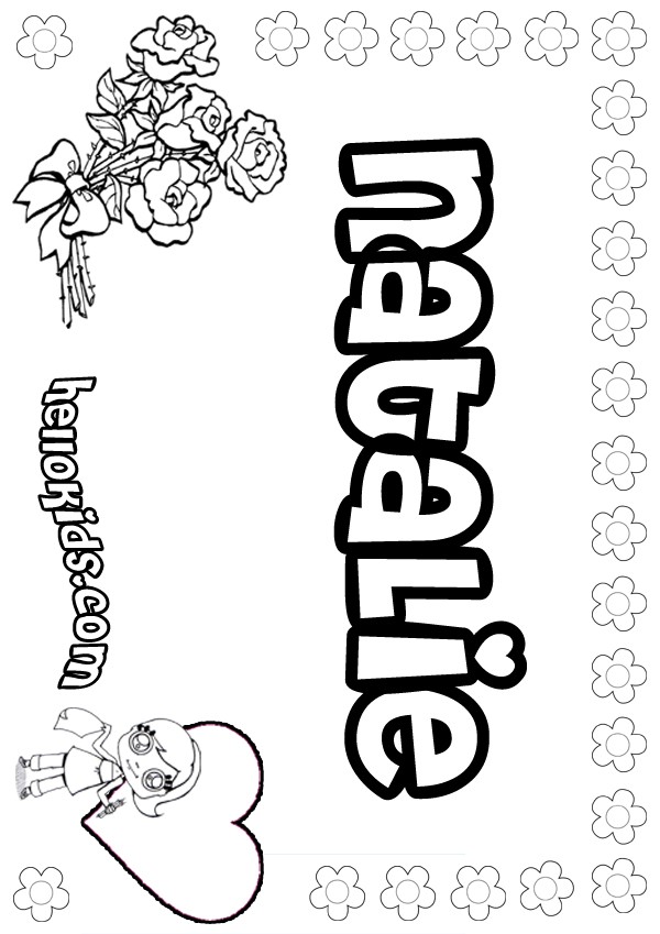 natalie name coloring pages - photo #1