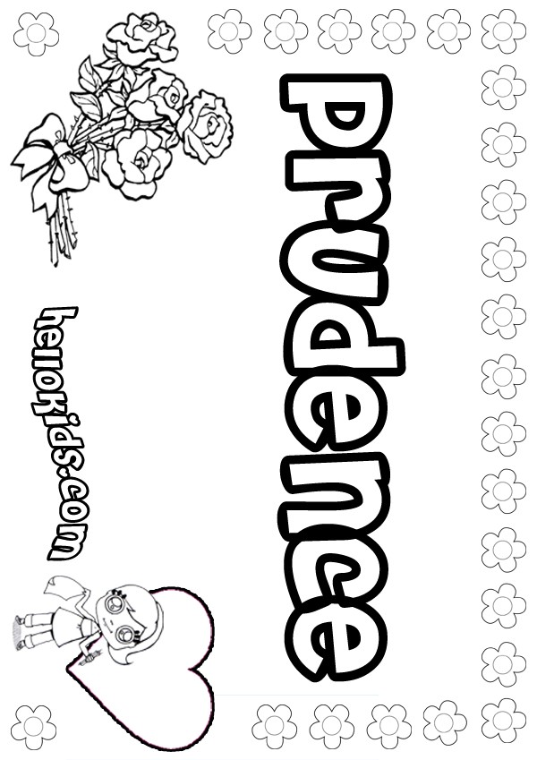 Prudence Coloring Pages Hellokids Com