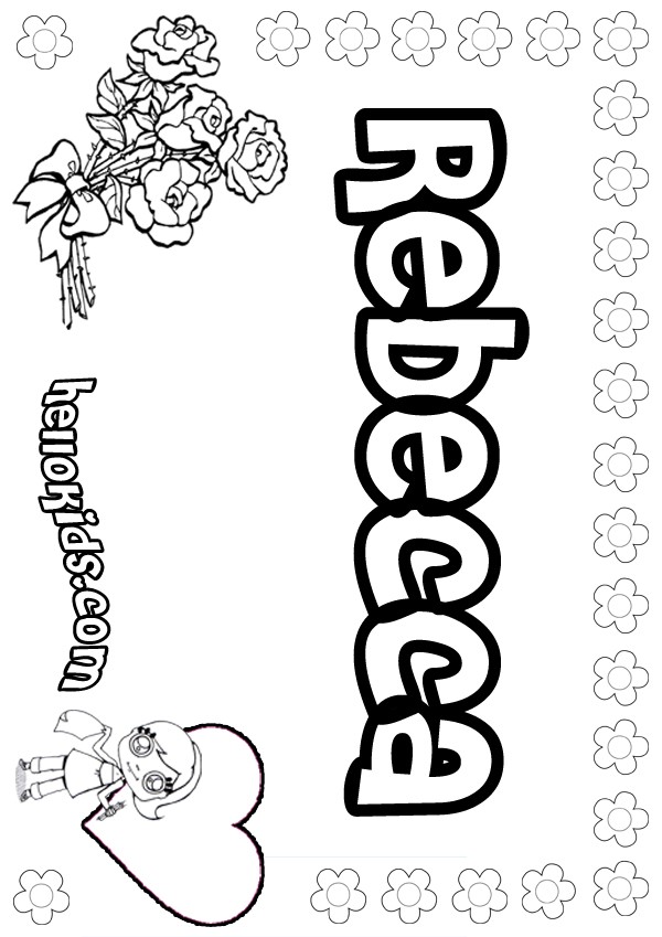 name coloring pages for kids - photo #10