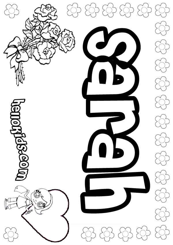 name coloring pages for kids - photo #14