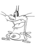 Scared Oggy - Coloring - CARTOON CHARACTERS Coloring Pages - OGGY AND THE COCKROACHES coloring pages
