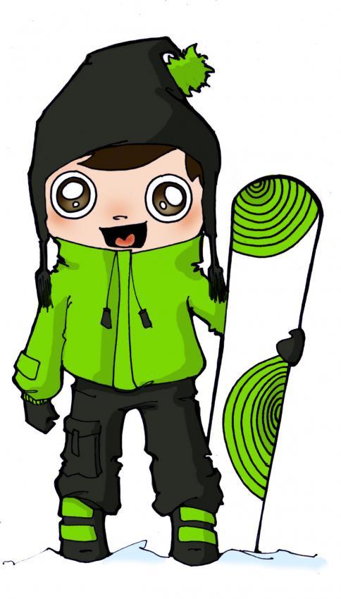 Tom on a snowboard - Pictures - Pictures of Jenny and Tom