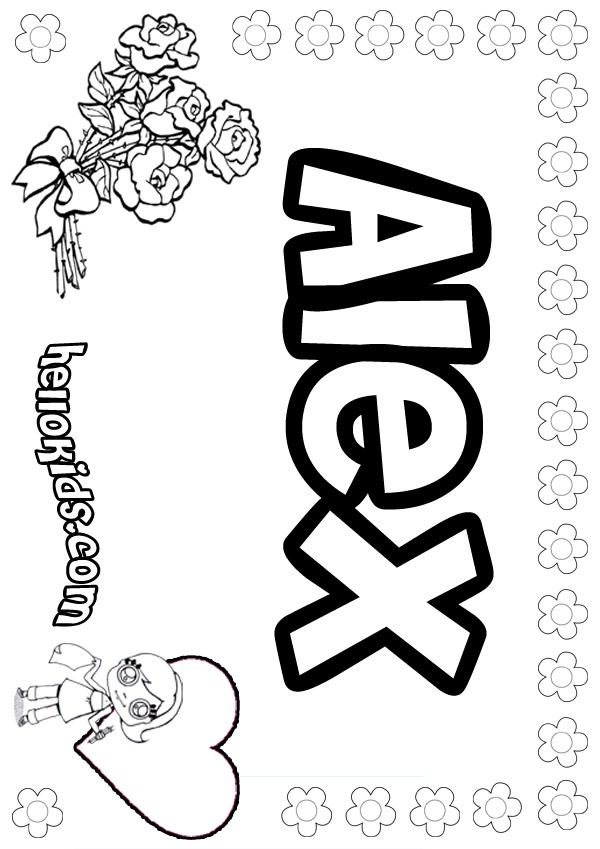 name coloring pages for girls - photo #33