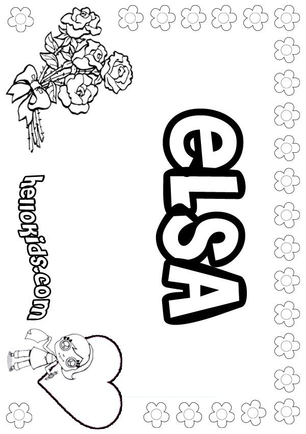 Elsa Coloring Pages Hellokids Page Color Online Print