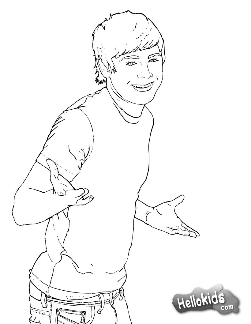 zac efron coloring pages - photo #5