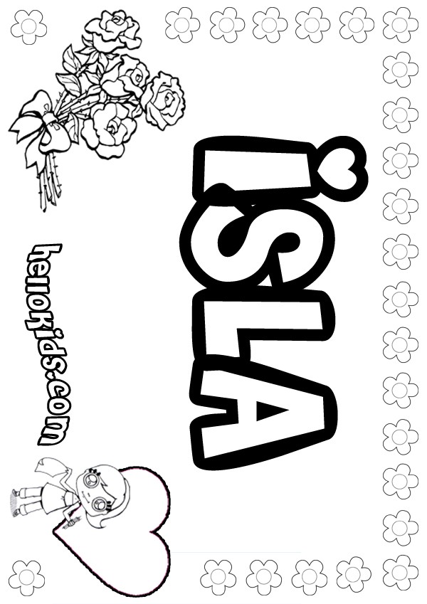 name coloring pages for girls - photo #24
