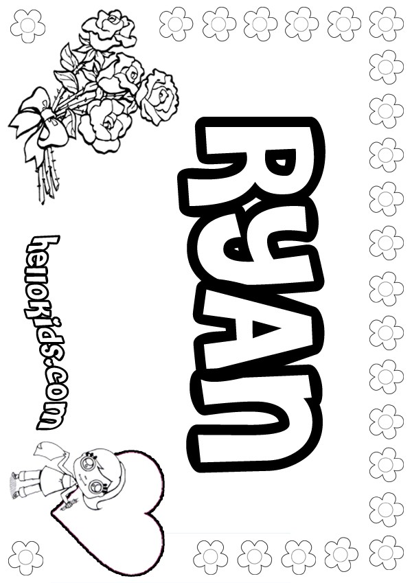 name coloring pages for kids - photo #5