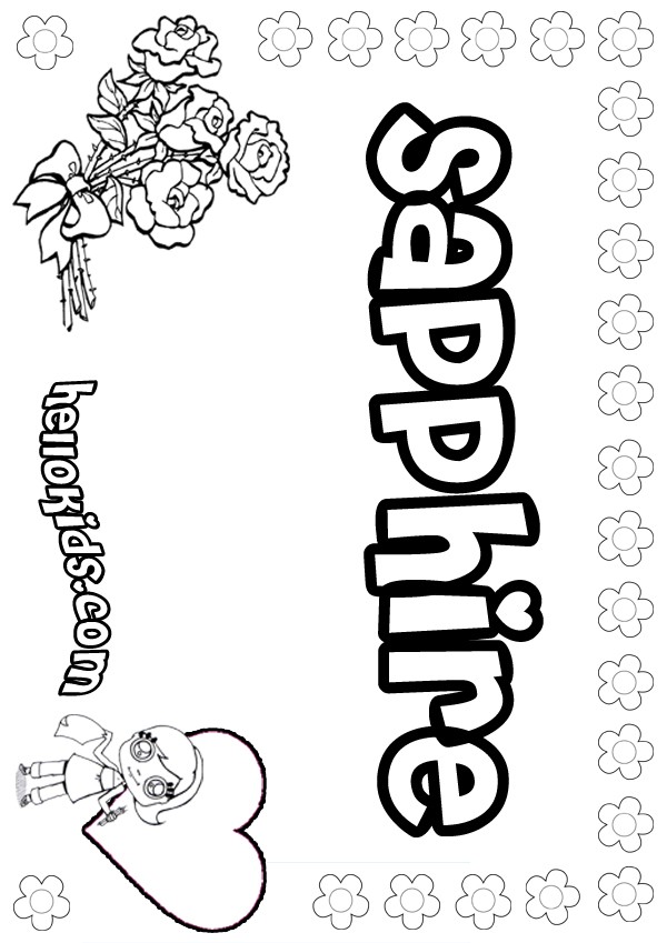 Sapphire Coloring Pages Hellokids Com