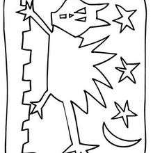 Halloween cat - Coloring - HOLIDAY coloring pages - HALLOWEEN coloring pages - HALLOWEEN WITCH coloring pages