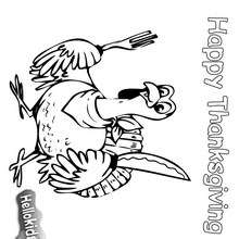 Turkey Time - Coloring - Holiday coloring pages - Thanksgiving coloring pages