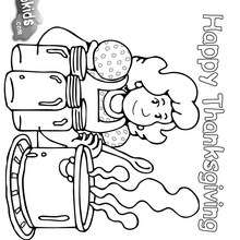 Thanksgiving dinner - Coloring - Holiday coloring pages - Thanksgiving coloring pages