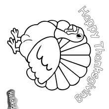 Turkey for Thanksgiving - Coloring - Holiday coloring pages - Thanksgiving coloring pages