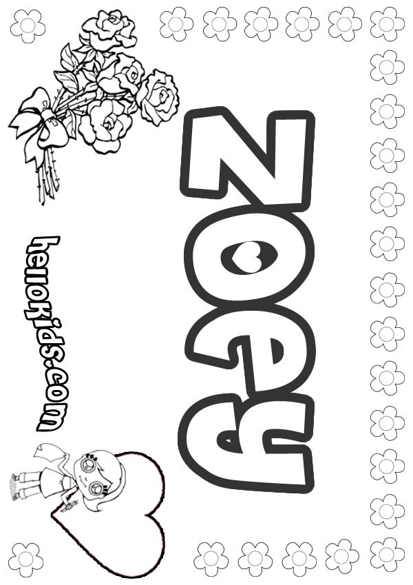 zoey coloring pages - photo #1
